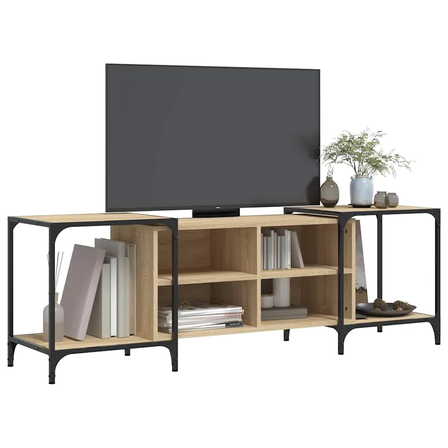 Meuble TV chêne sonoma 153x37x50 cm bois d'ingénierie - 3