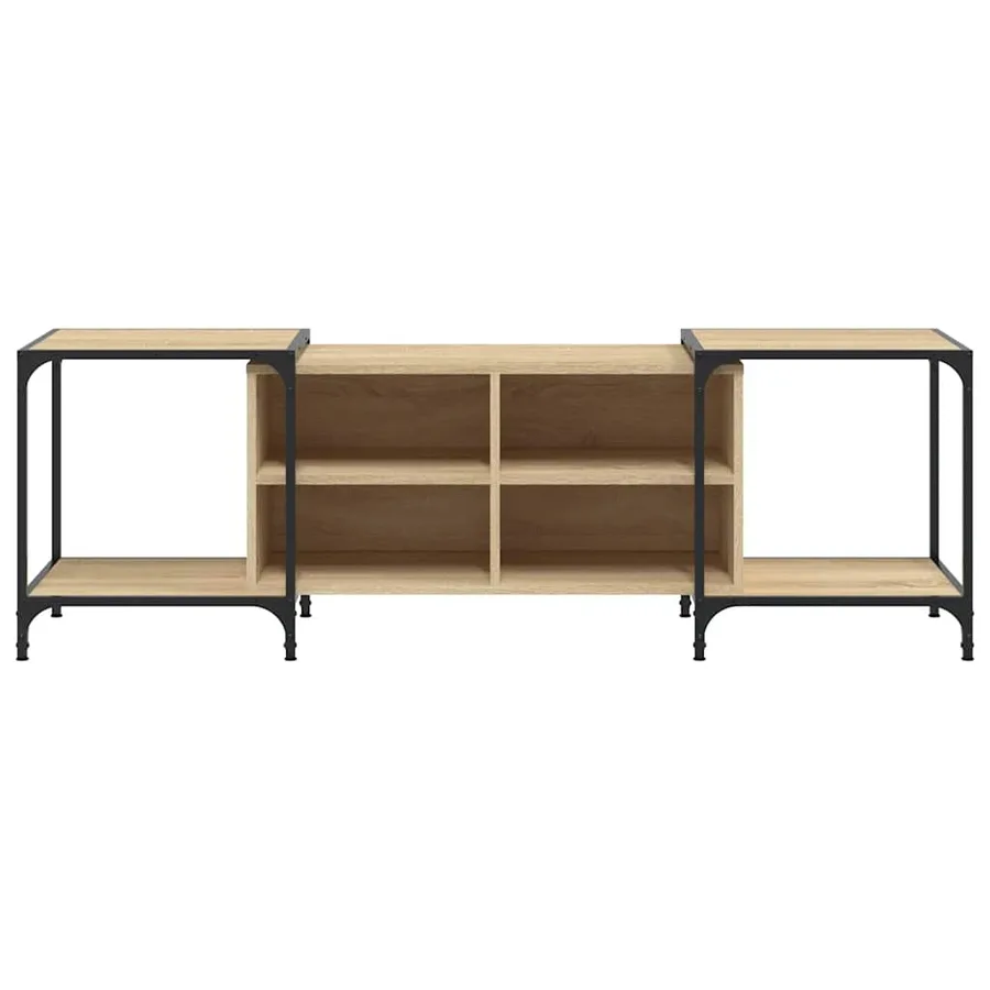 Meuble TV chêne sonoma 153x37x50 cm bois d'ingénierie - 4