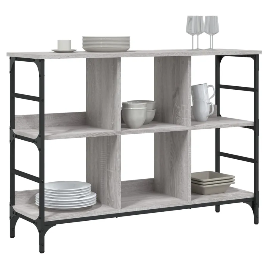 Buffet sonoma gris 102x32x73,5 cm bois d'ingénierie - 3