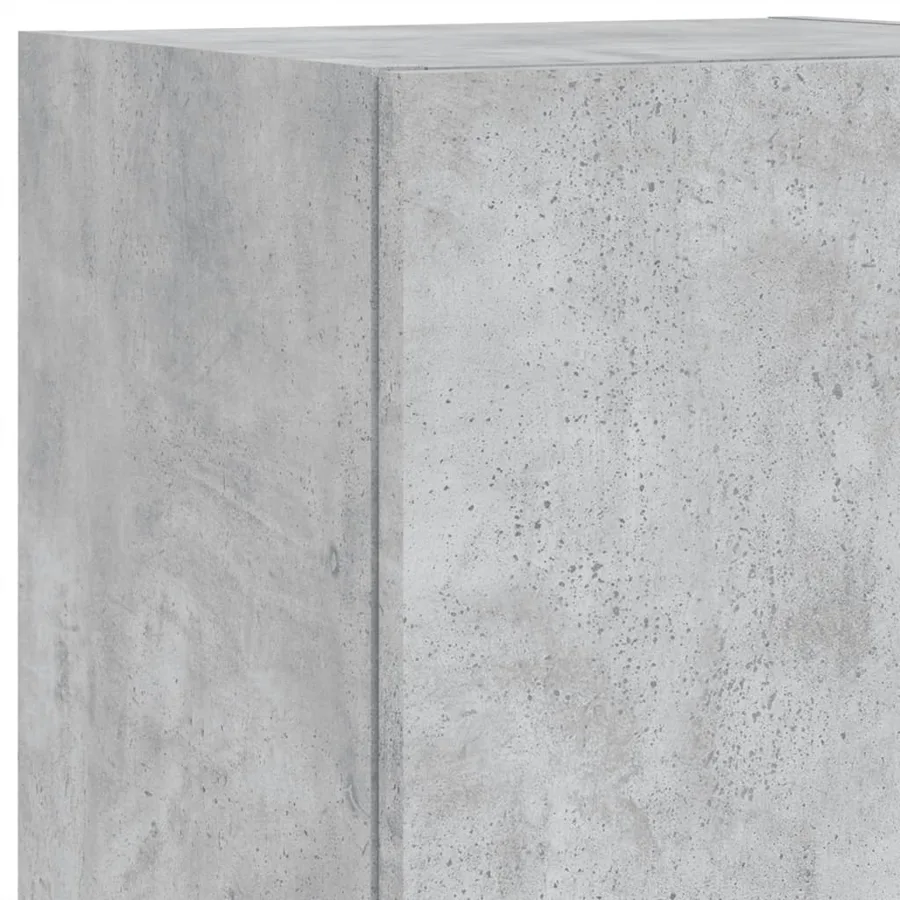 Unités murales TV avec LED 5 pcs gris béton bois d'ingénierie - 10