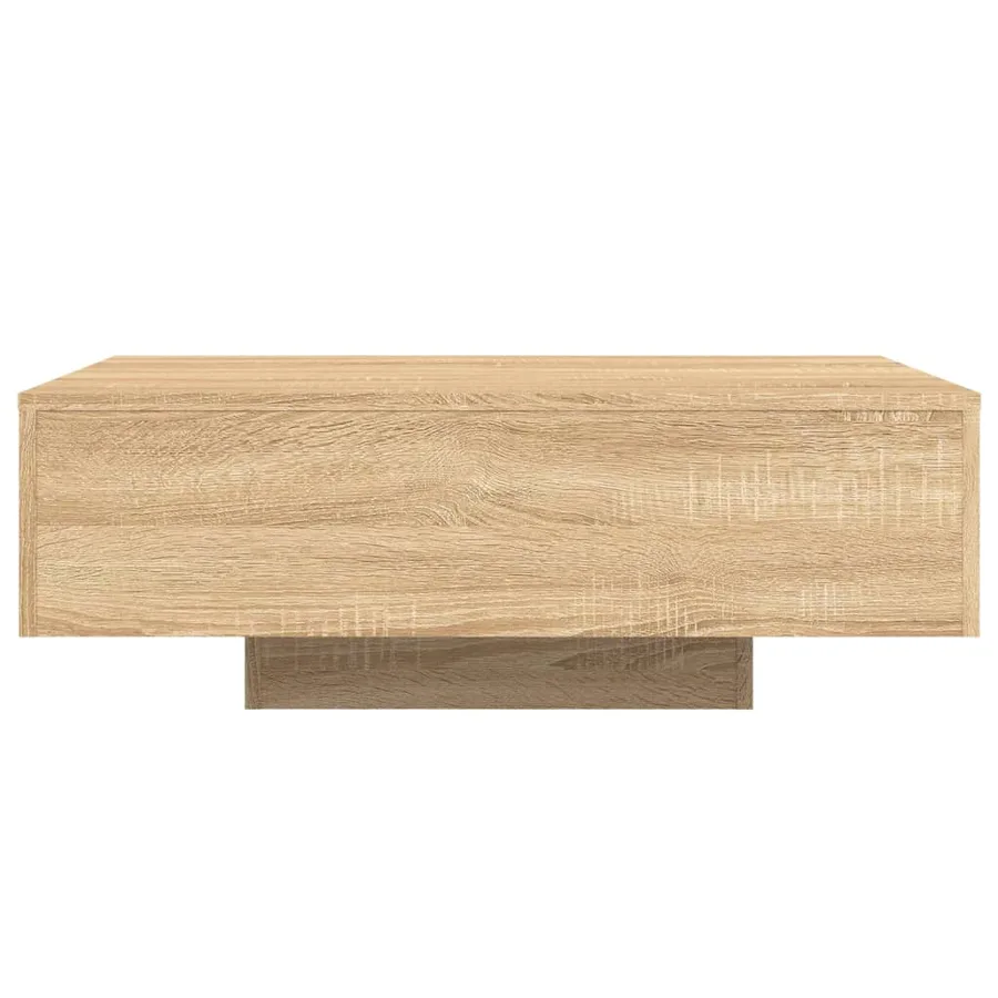 Table basse avec lumières LED chêne sonoma 85x55x31 cm - 7
