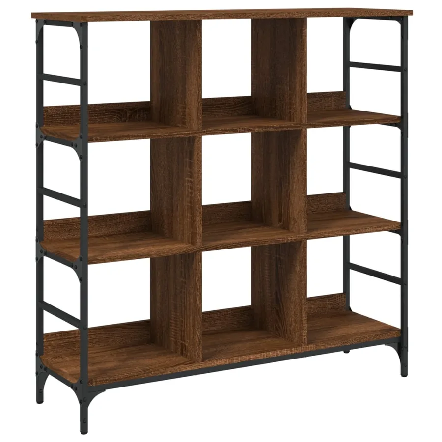 Buffet chêne marron 102x32x103,5 cm bois d'ingénierie - 2