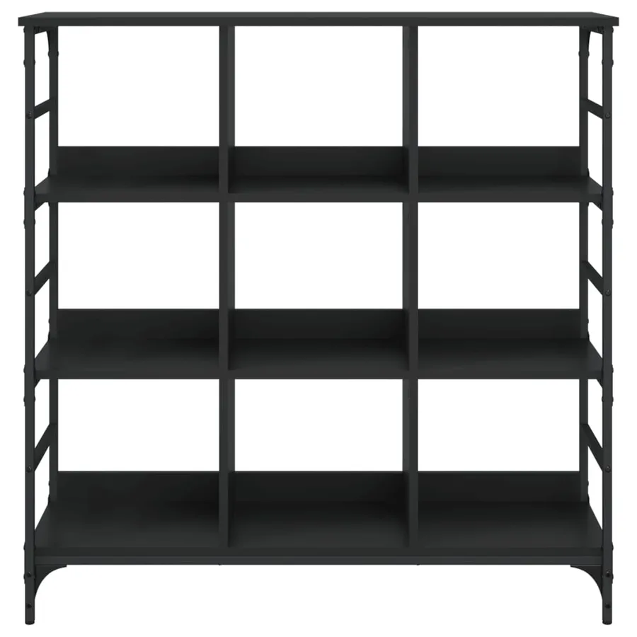 Buffet noir 102x32x103,5 cm bois d'ingénierie - 4