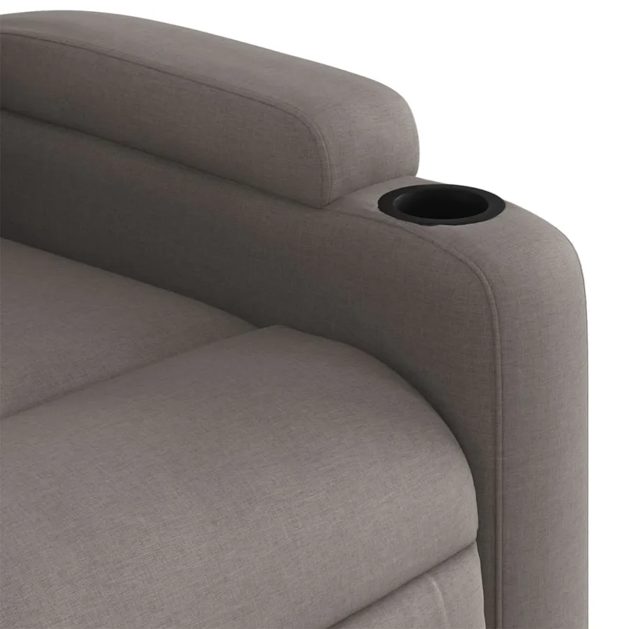 Fauteuil de massage inclinable Taupe Tissu - 9