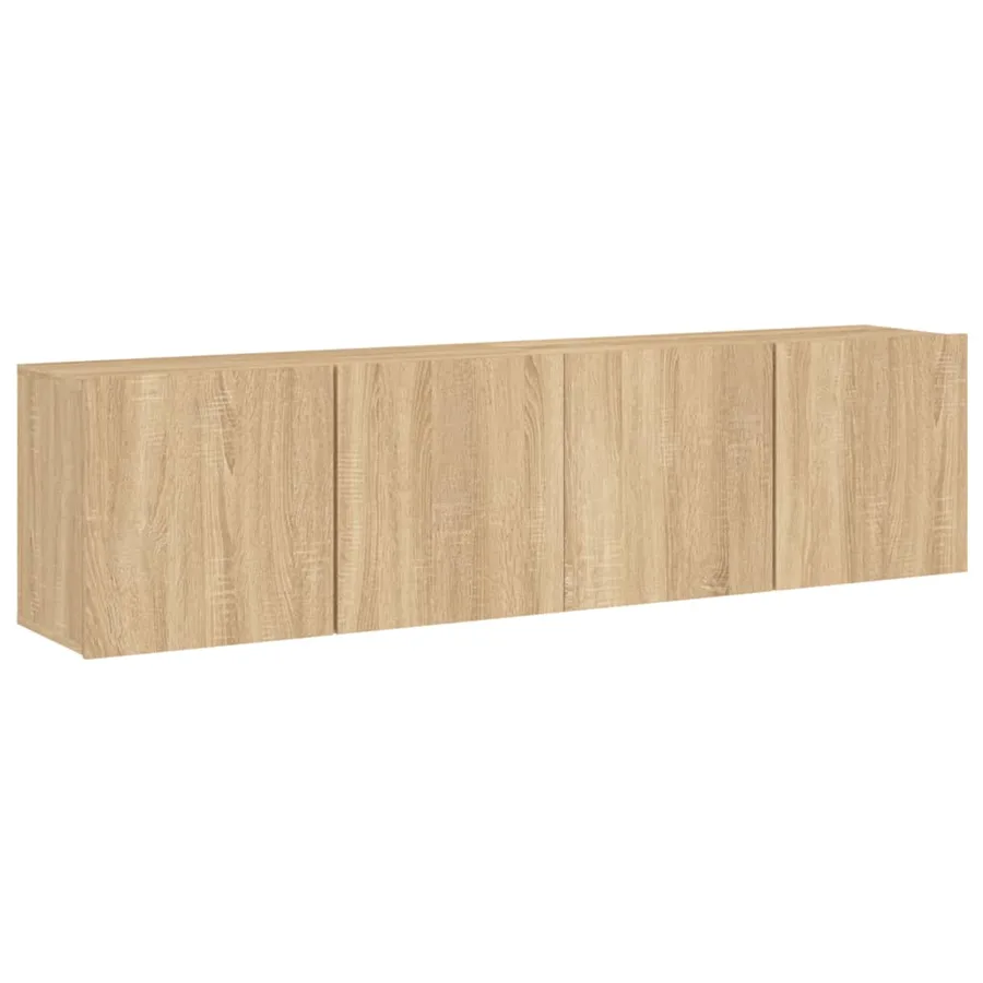 Meubles TV muraux 2 pcs chêne sonoma 80x30x41 cm - 2