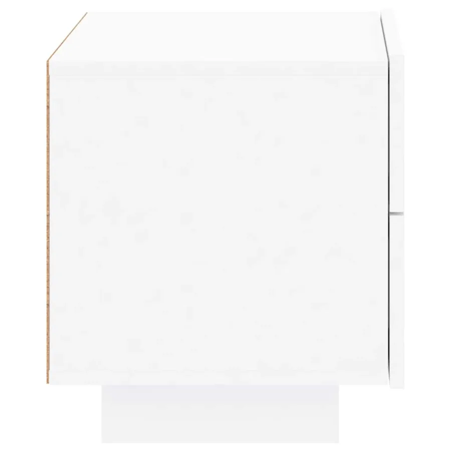 Table de chevet avec lumières LED blanc 70x36x40,5 cm - 8