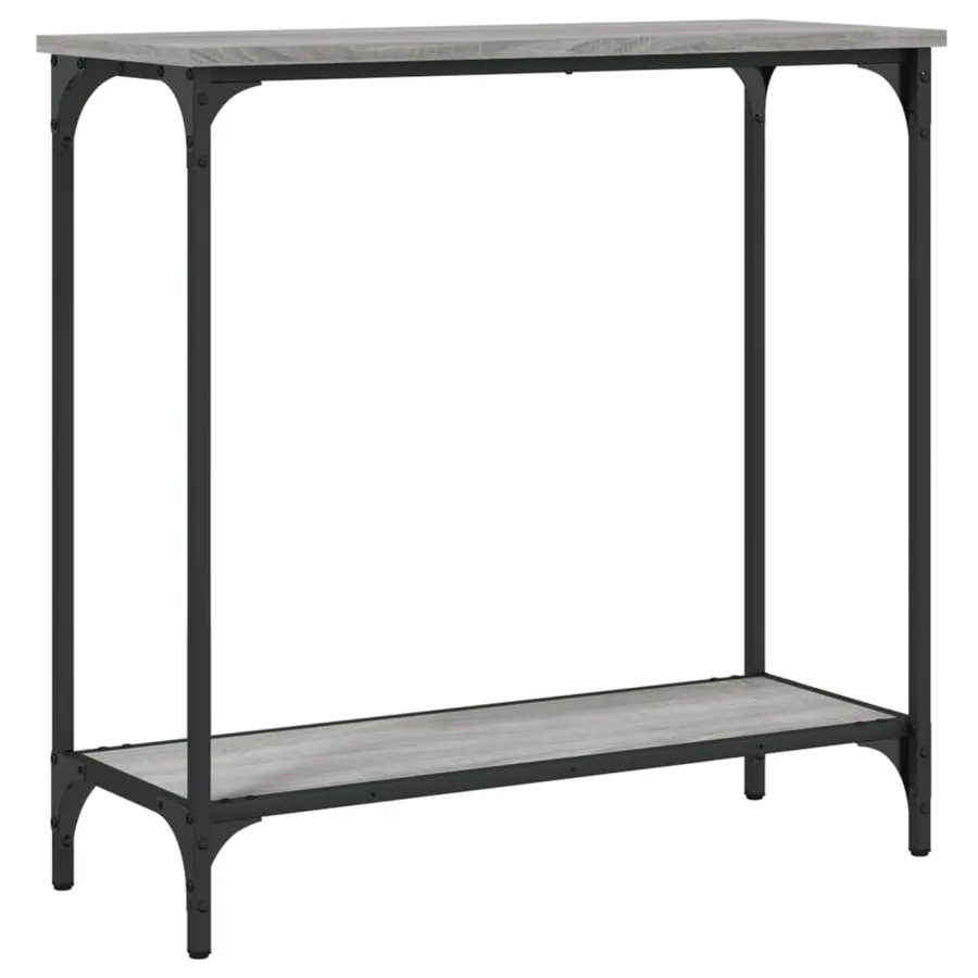 Table console sonoma gris 75x30,5x75 cm bois d'ingénierie - 2