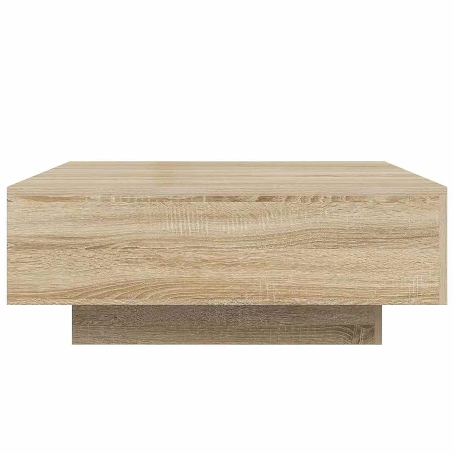 Table basse chêne sonoma 80x80x31 cm bois d'ingénierie - 5
