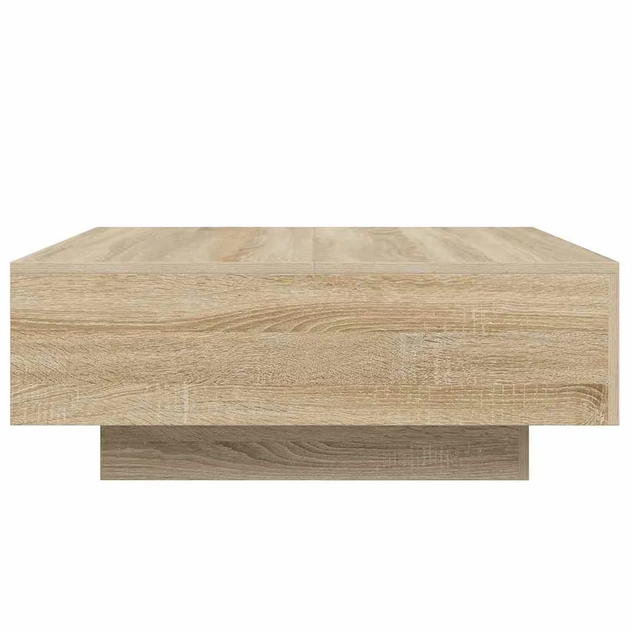 Table basse chêne sonoma 80x80x31 cm bois d'ingénierie - 6