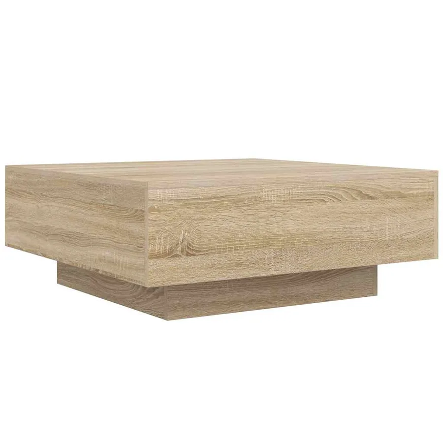 Table basse chêne sonoma 80x80x31 cm bois d'ingénierie - 7