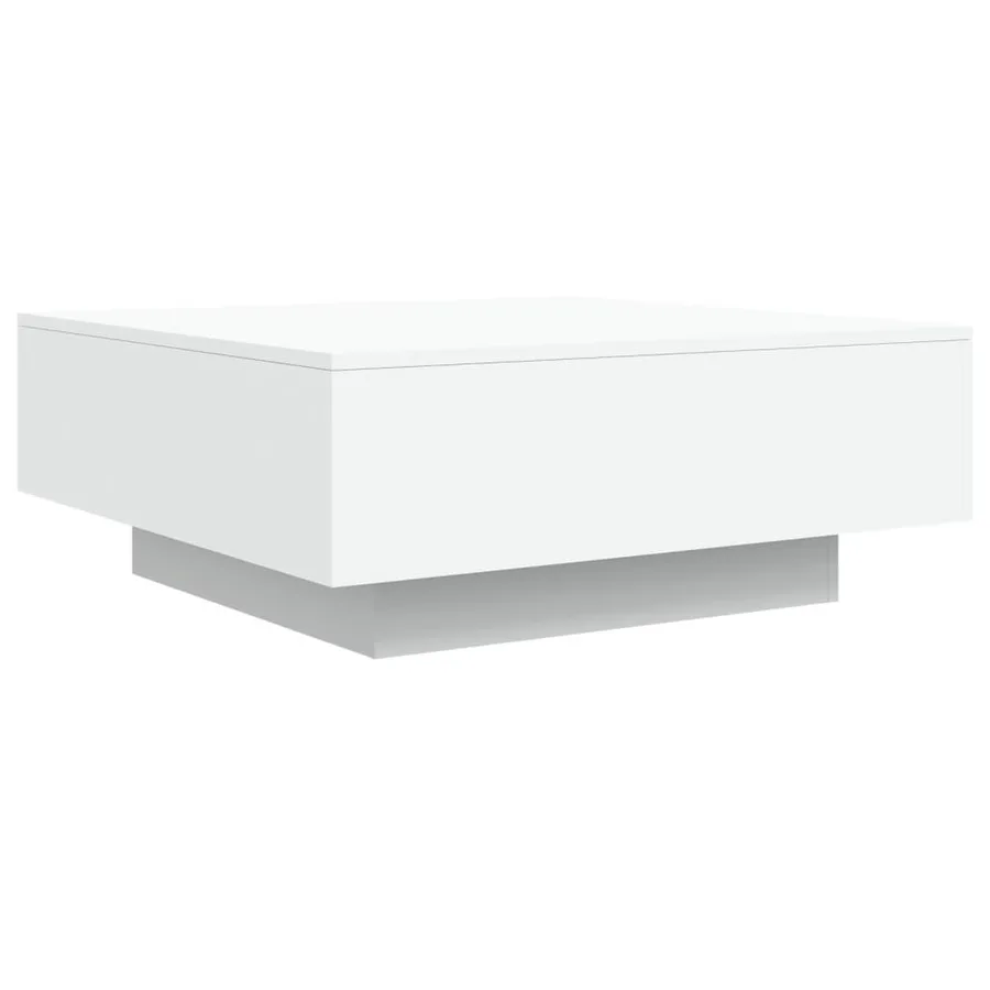 Table basse blanc 80x80x31 cm bois d'ingénierie - 2