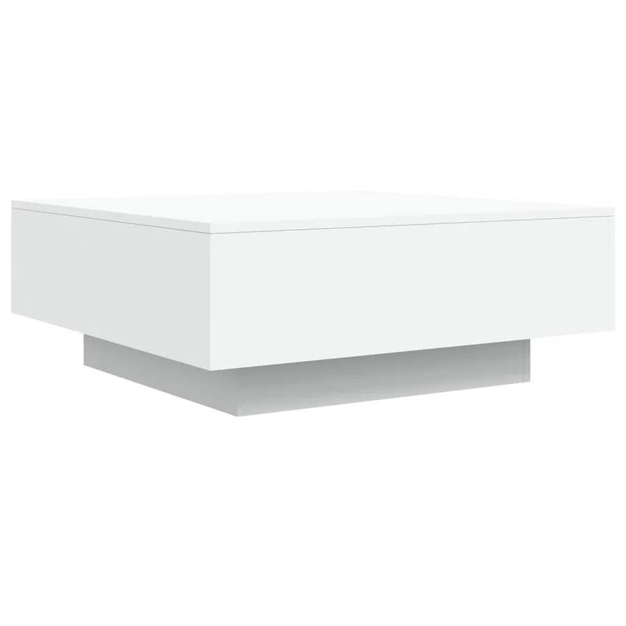 Table basse blanc 80x80x31 cm bois d'ingénierie - 7