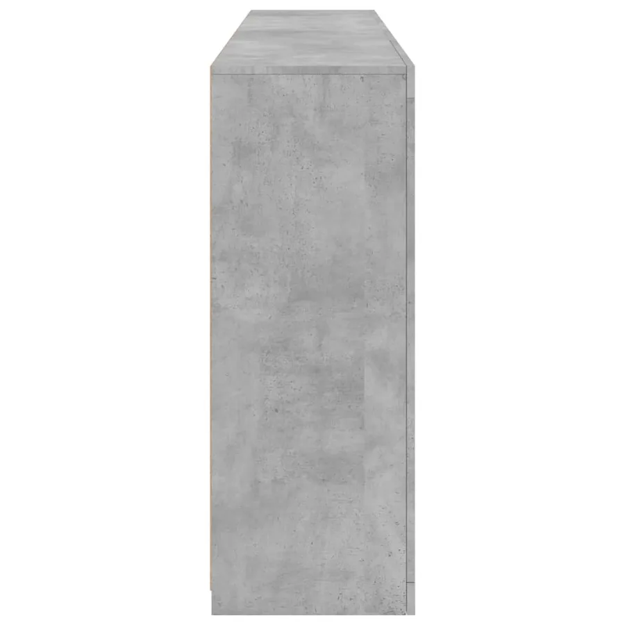 Buffet avec lumières LED gris béton 181,5x37x100 cm - 7