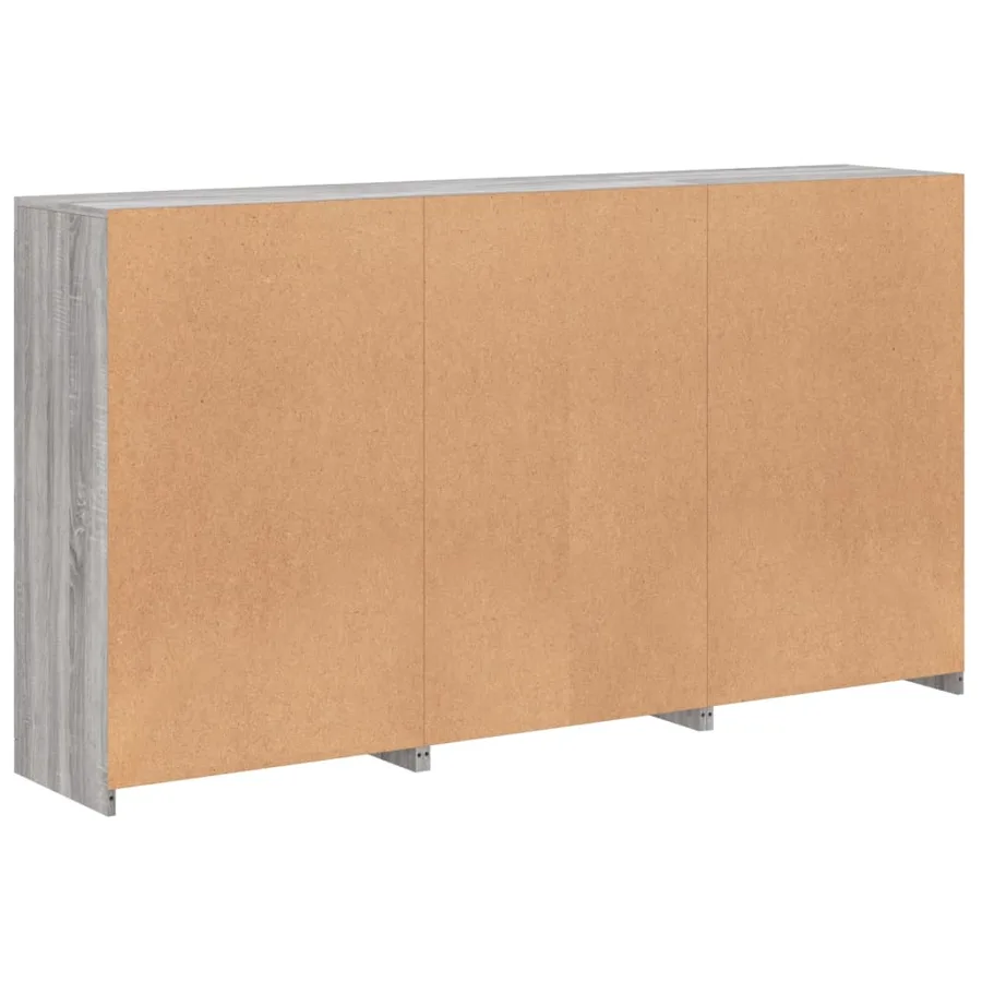 Buffet avec lumières LED sonoma gris 181,5x37x100 cm - 8