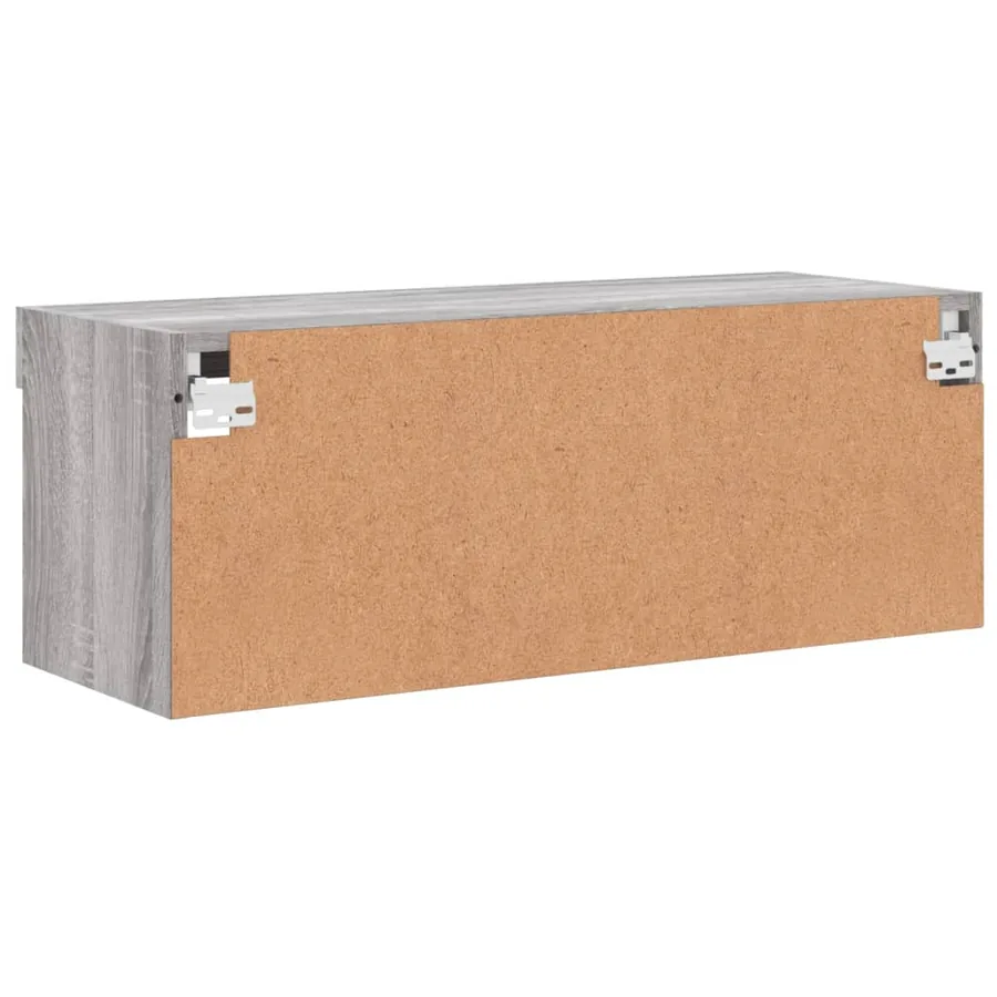 Meuble TV avec lumières LED sonoma gris 80x30x30 cm - 10