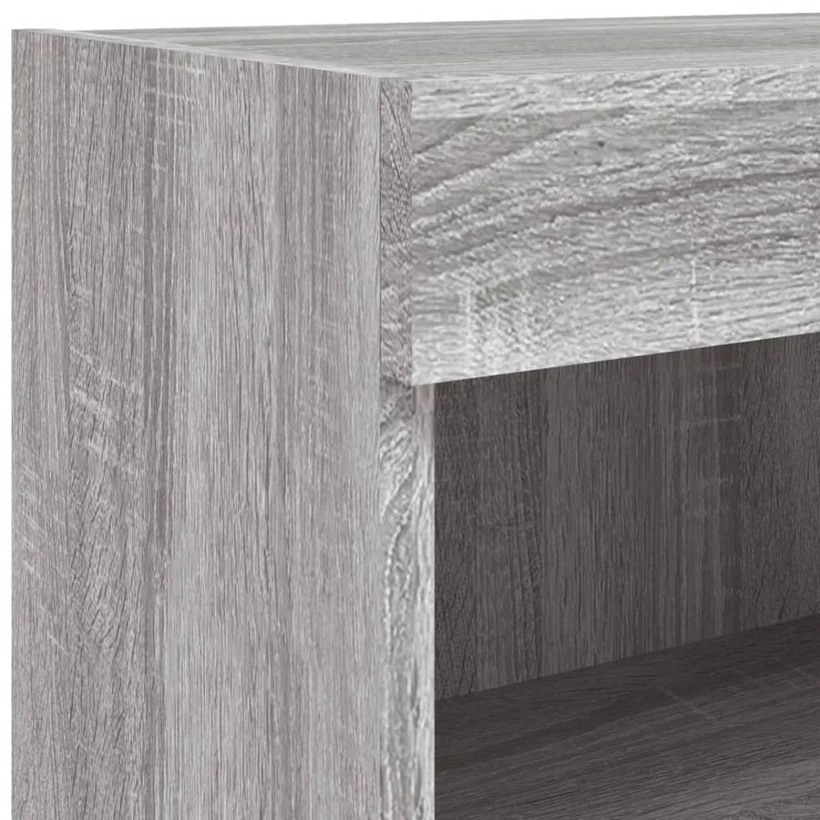 Meuble TV avec lumières LED sonoma gris 80x30x30 cm - 11