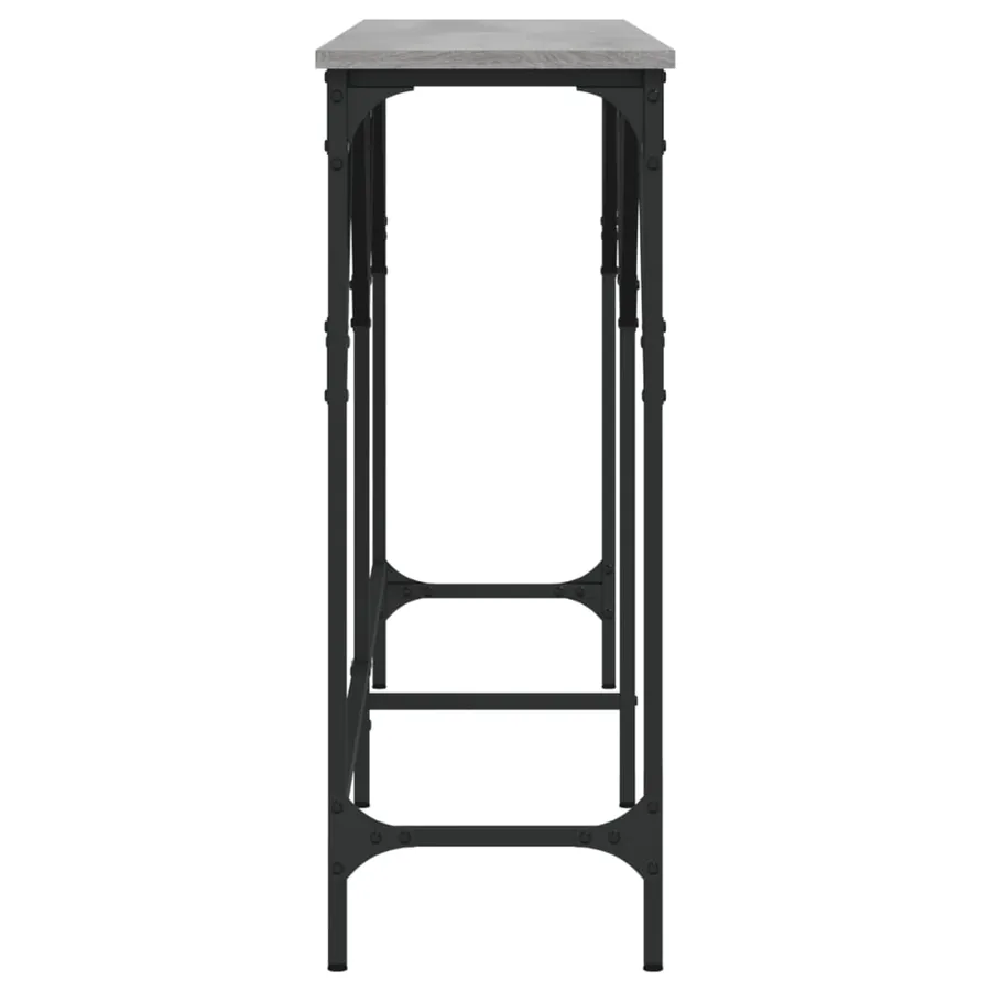Table console sonoma gris 180x29x75 cm bois d'ingénierie - 5