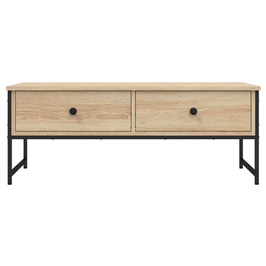 Table basse chêne sonoma 101x49x39,5 cm bois d'ingénierie - 6
