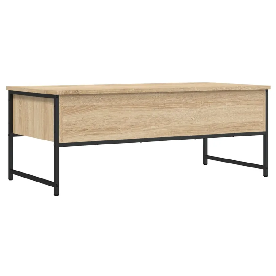 Table basse chêne sonoma 101x49x39,5 cm bois d'ingénierie - 8