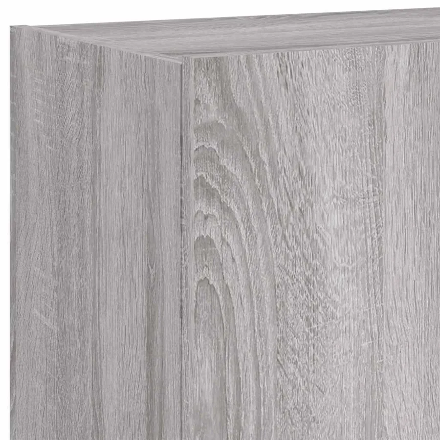 Meuble TV mural avec lumières LED sonoma gris 60x35x41 cm - 11