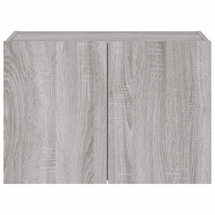 Meuble TV mural avec lumières LED sonoma gris 60x35x41 cm - 8