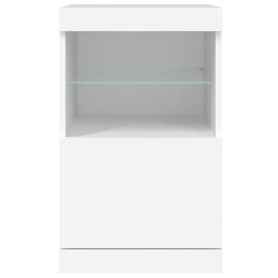 Buffet avec lumières LED blanc 41x37x67 cm - 6