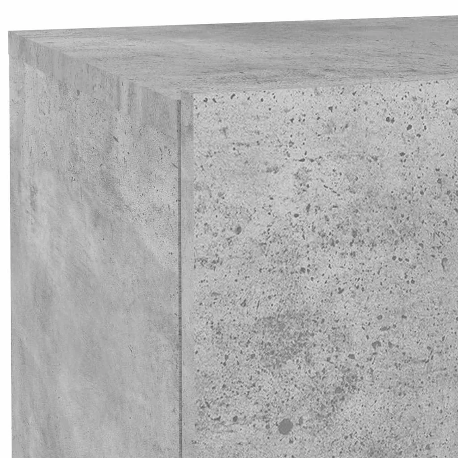 Table de chevet avec lumières LED gris béton 70x36x40,5 cm - 10