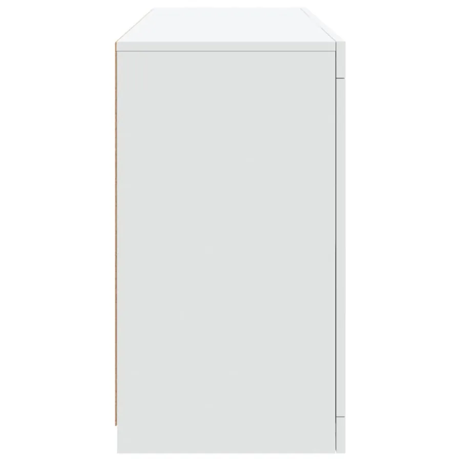 Buffet avec lumières LED blanc 123x37x67 cm - 7