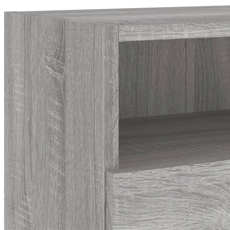 Meuble TV mural sonoma gris 100x30x30 cm bois d'ingénierie - 10