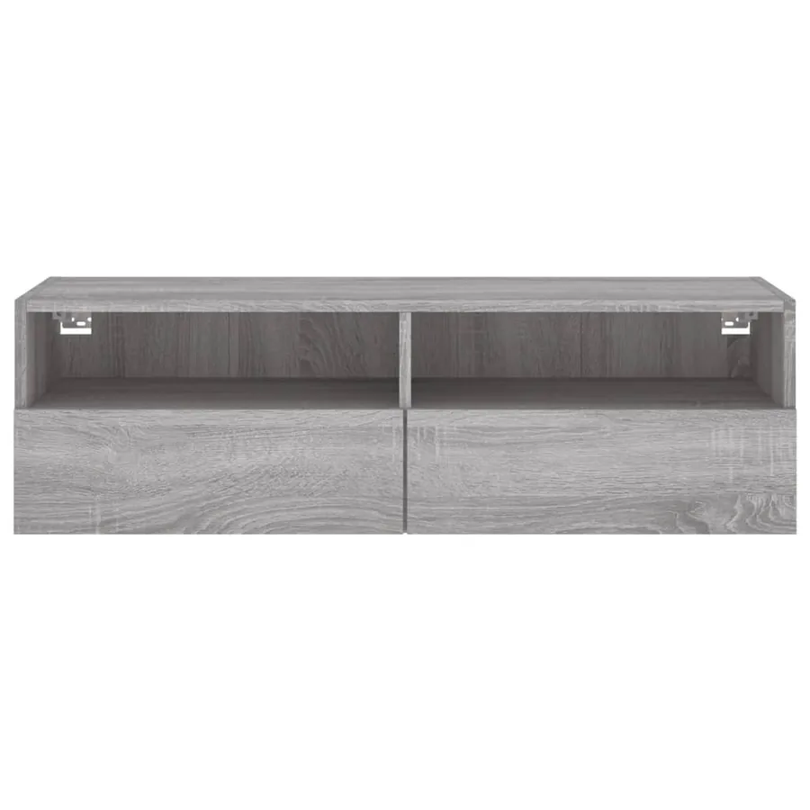 Meuble TV mural sonoma gris 100x30x30 cm bois d'ingénierie - 7