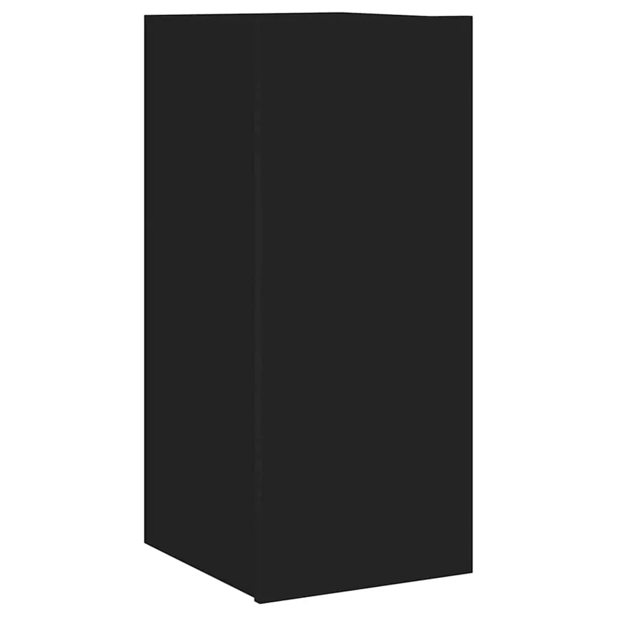 Meuble TV mural avec lumières LED noir 30,5x35x70 cm - 3