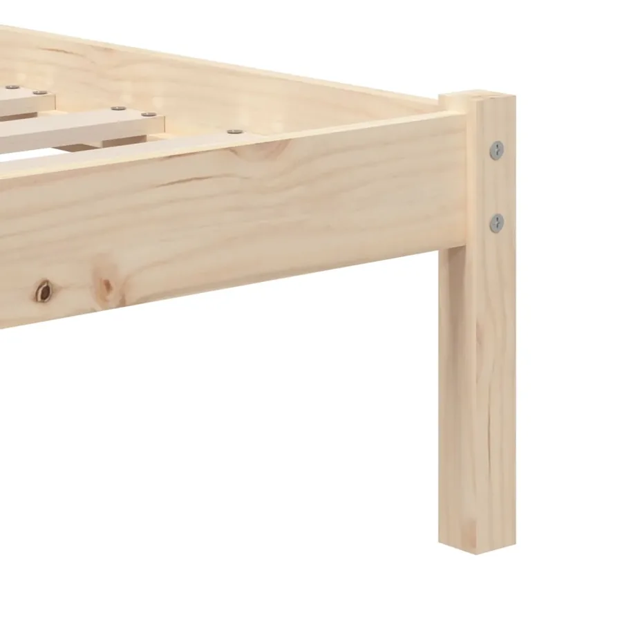 Cadre de lit sans matelas bois massif - 6