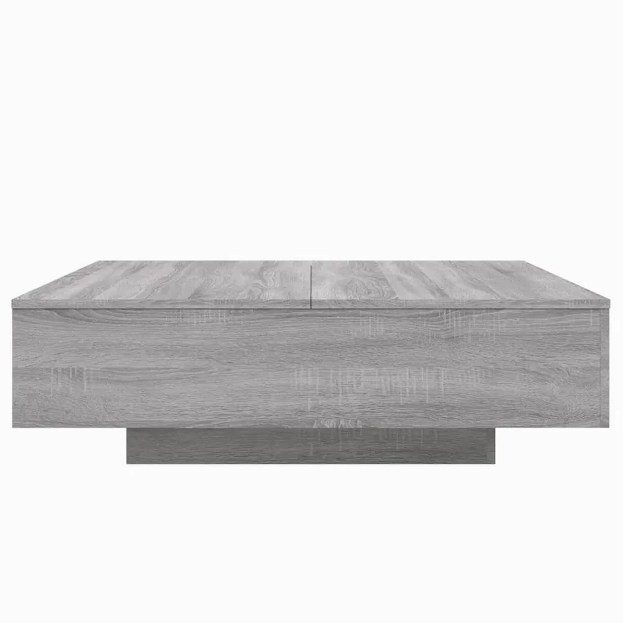 Table basse avec lumières LED sonoma gris 100x100x31 cm - 6