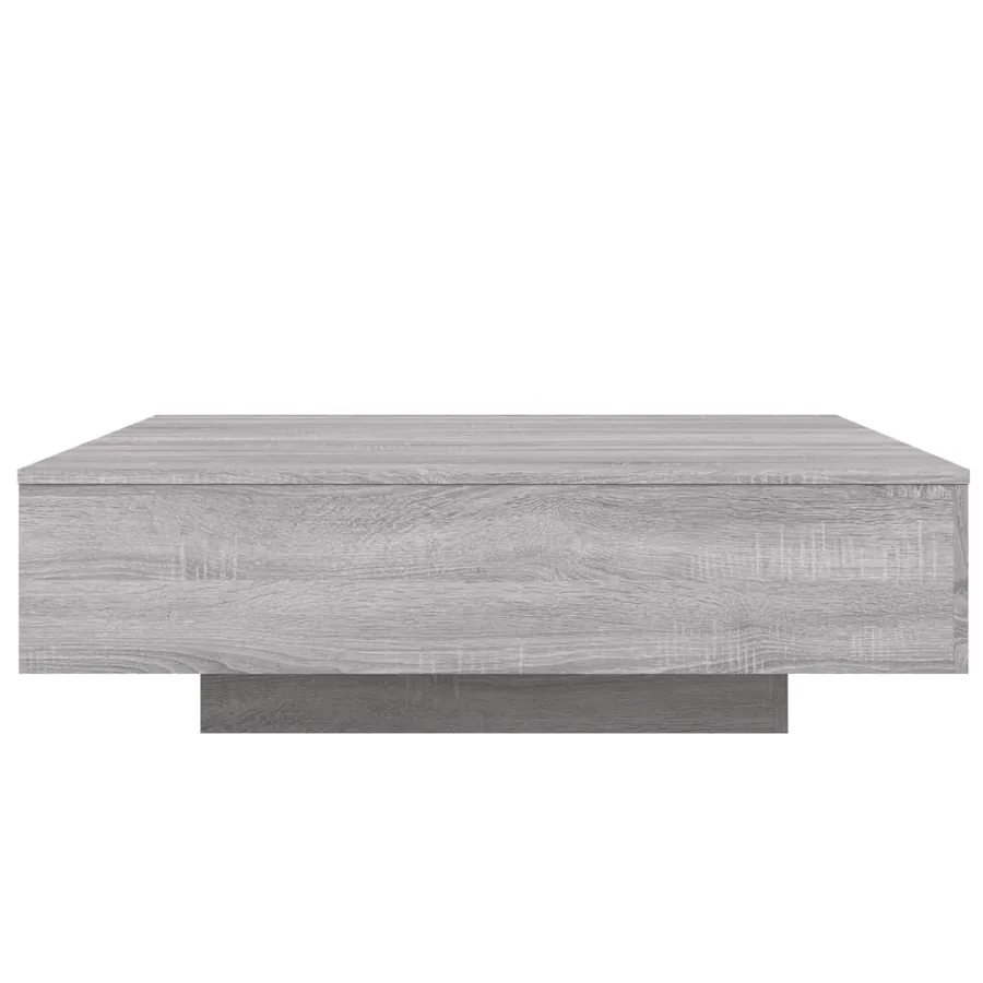 Table basse avec lumières LED sonoma gris 100x100x31 cm - 7