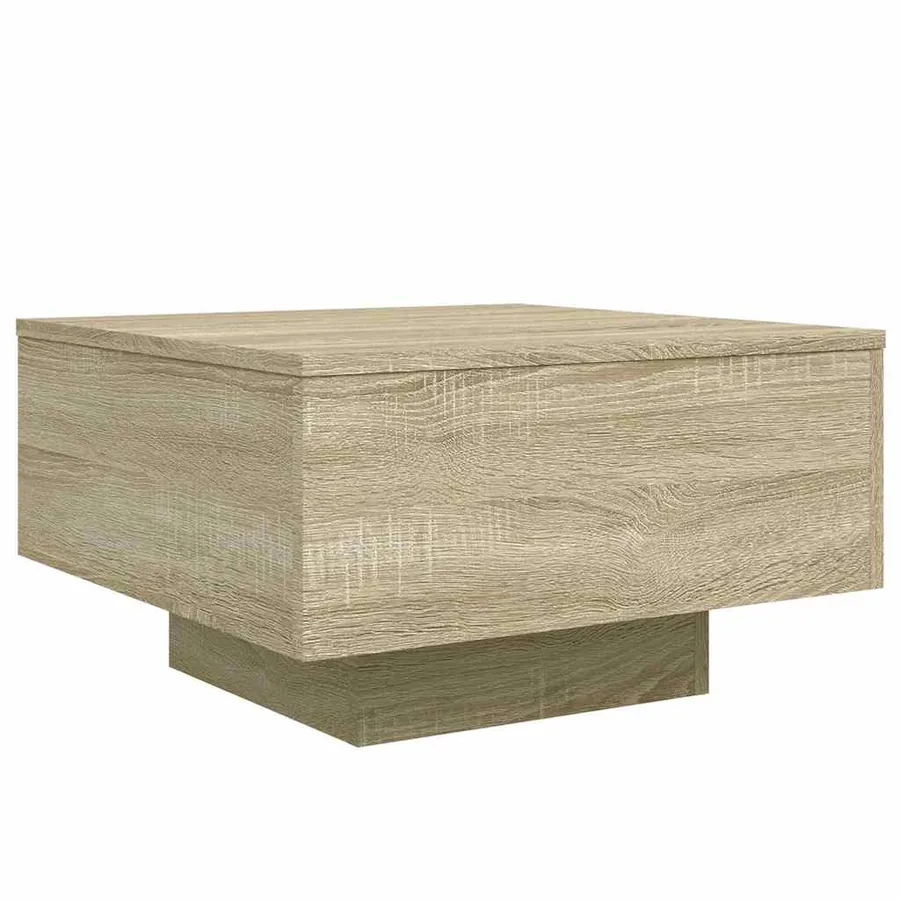 Table basse chêne sonoma 55x55x31 cm bois d'ingénierie - 2