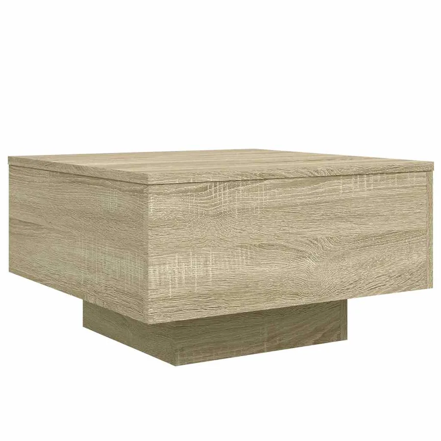 Table basse chêne sonoma 55x55x31 cm bois d'ingénierie - 7