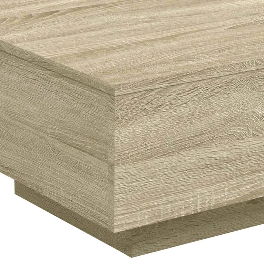 Table basse chêne sonoma 55x55x31 cm bois d'ingénierie - 8