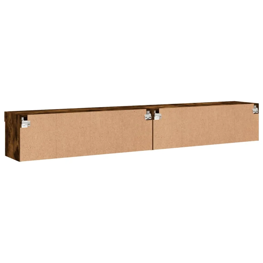 Meubles TV avec lumières LED 2 pcs chêne fumé 100x30x30 cm - 10