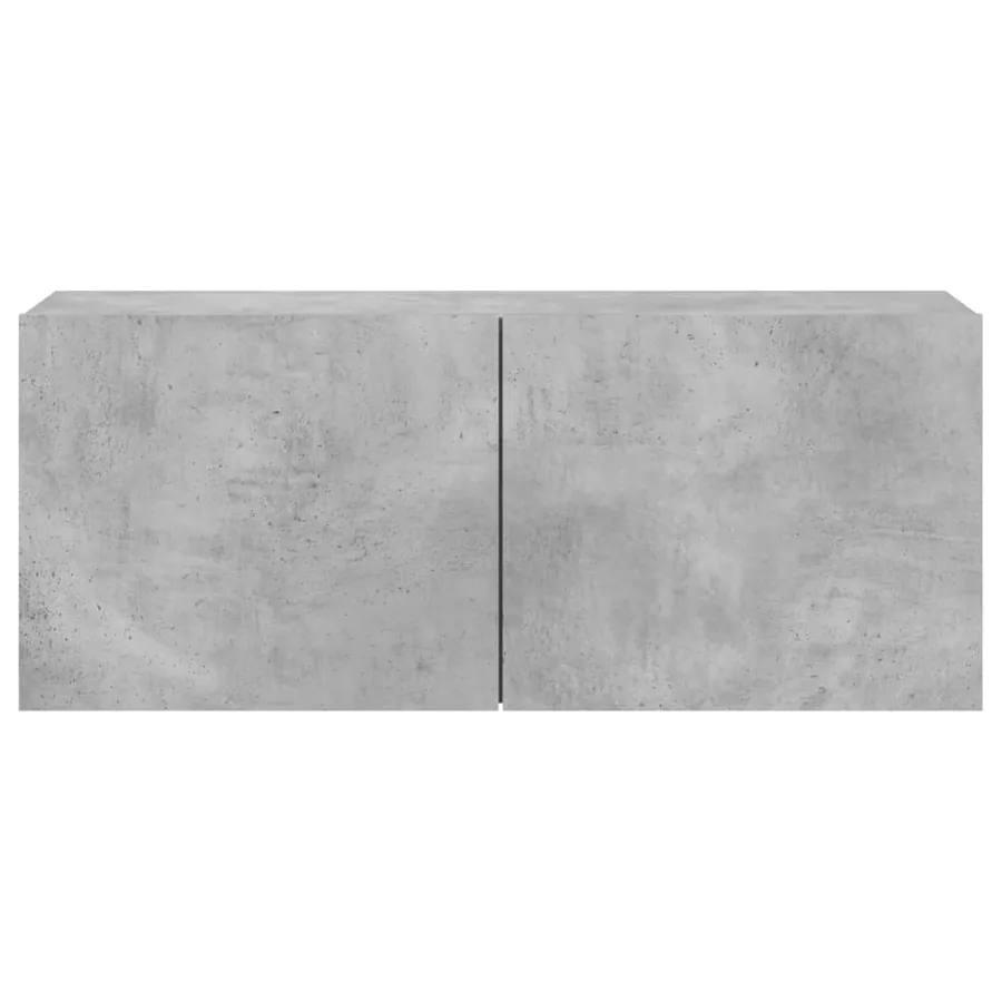 Meuble TV mural gris béton 100x30x41 cm - 6