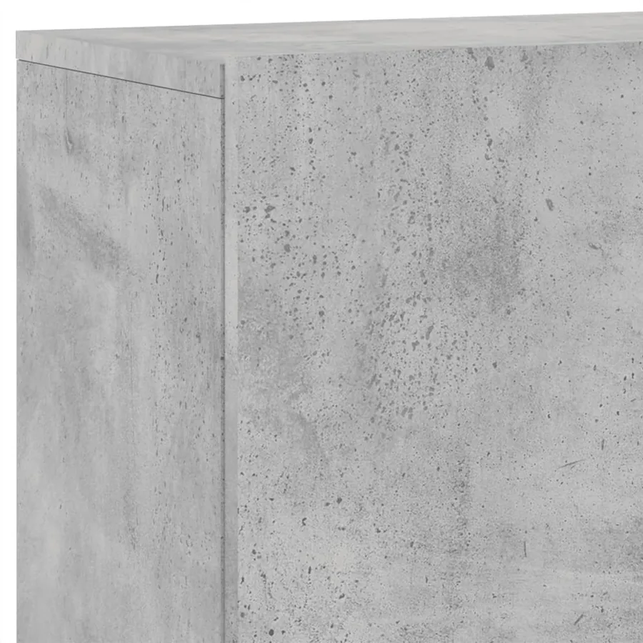 Meuble TV mural gris béton 100x30x41 cm - 9