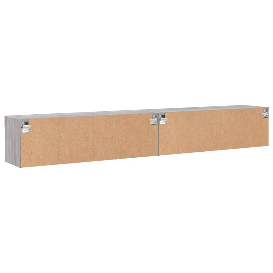 Meubles TV avec lumières LED 2 pcs sonoma gris 100x30x30 cm - 10