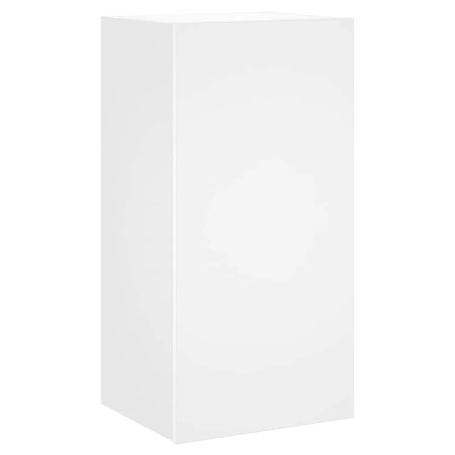 Meuble TV mural avec lumières LED blanc 40,5x35x80 cm - 6