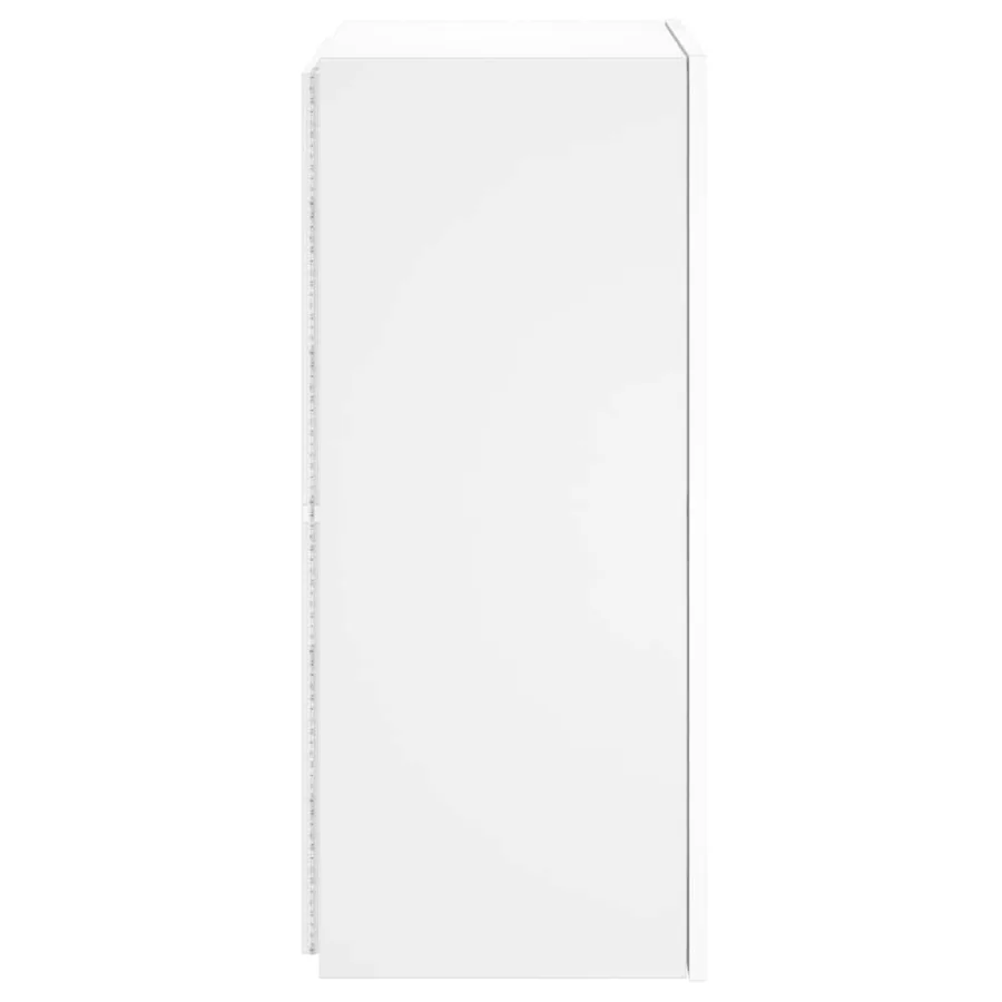 Meuble TV mural avec lumières LED blanc 40,5x35x80 cm - 9