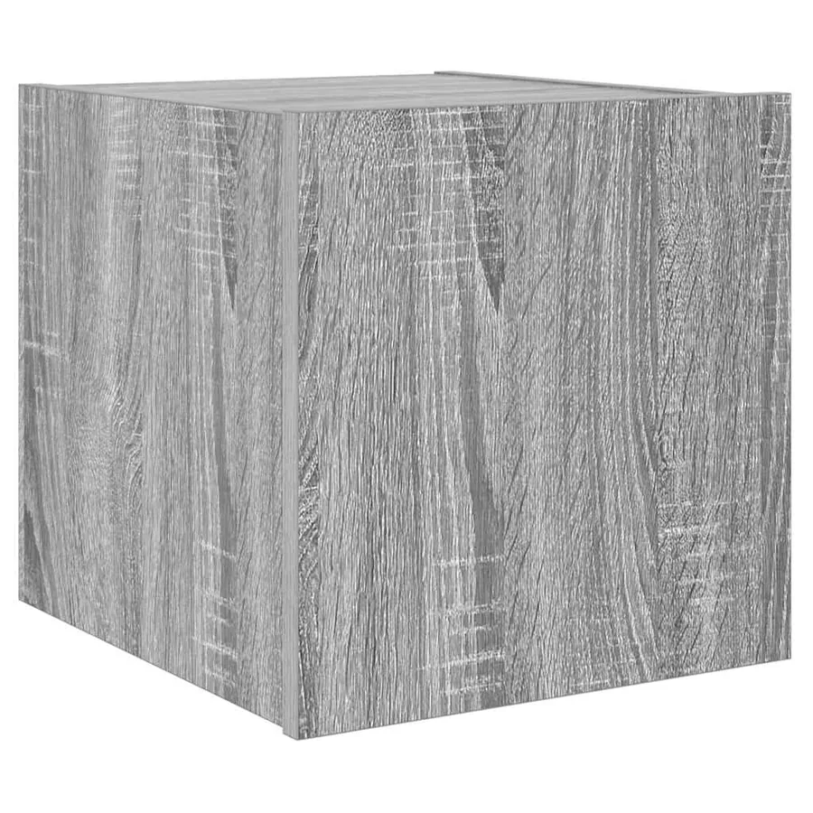 Meubles TV muraux et lumières LED 2pcs sonoma gris 30,5x35x30cm - 8