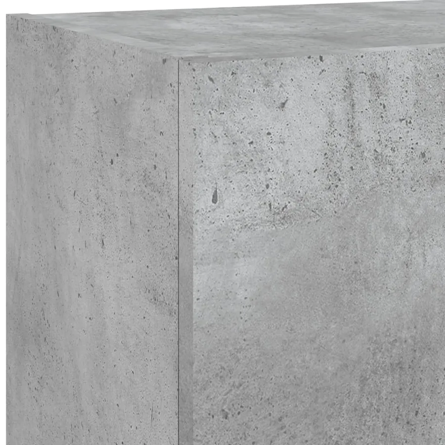 Meuble TV avec lumières LED gris béton 40,5x30x90 cm - 11