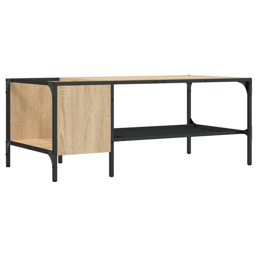 Table basse support chêne sonoma 100x51x40cm bois d'ingénierie - 2