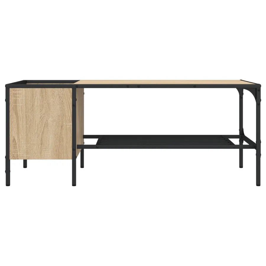 Table basse support chêne sonoma 100x51x40cm bois d'ingénierie - 4