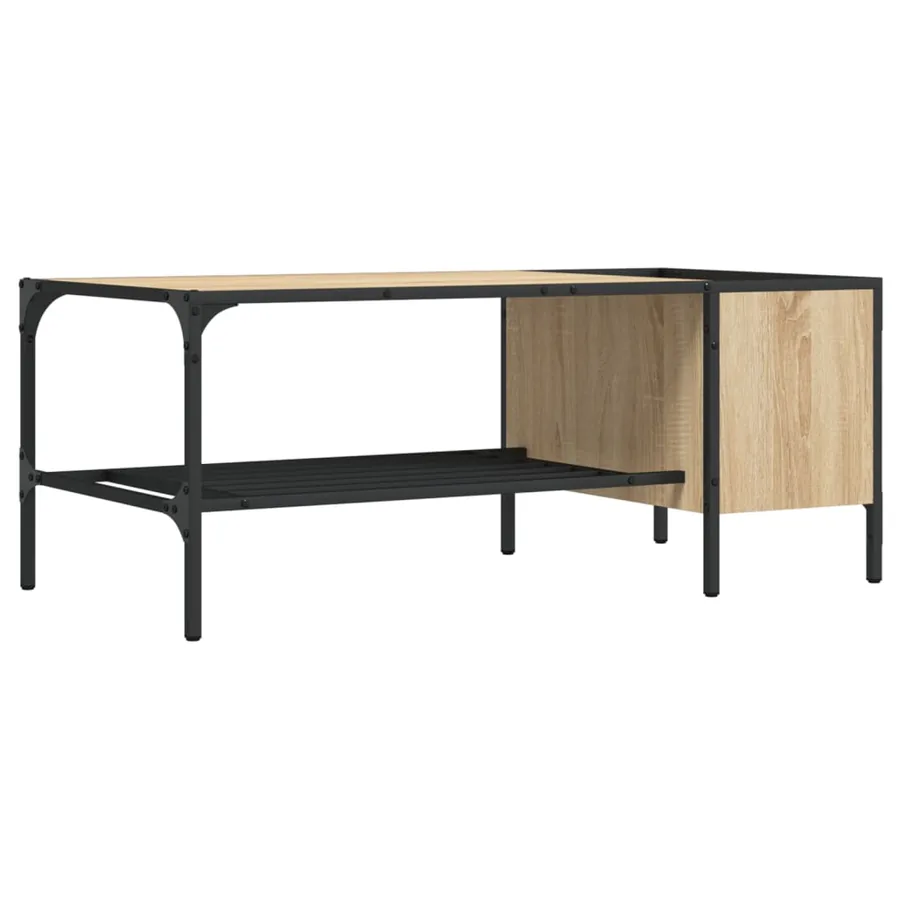 Table basse support chêne sonoma 100x51x40cm bois d'ingénierie - 6
