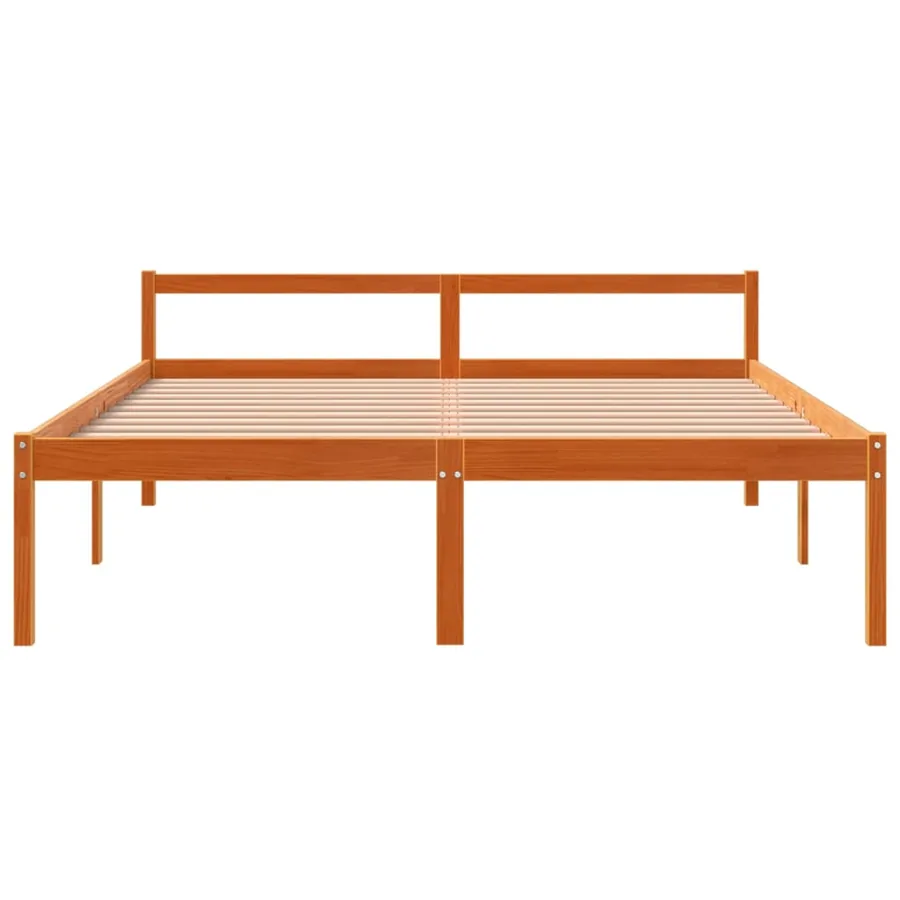 Lit pour personne âgée sans matelas 150x200 cm bois pin massif - 4