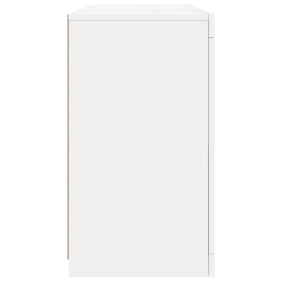 Buffet avec lumières LED blanc 123x37x67 cm - 7